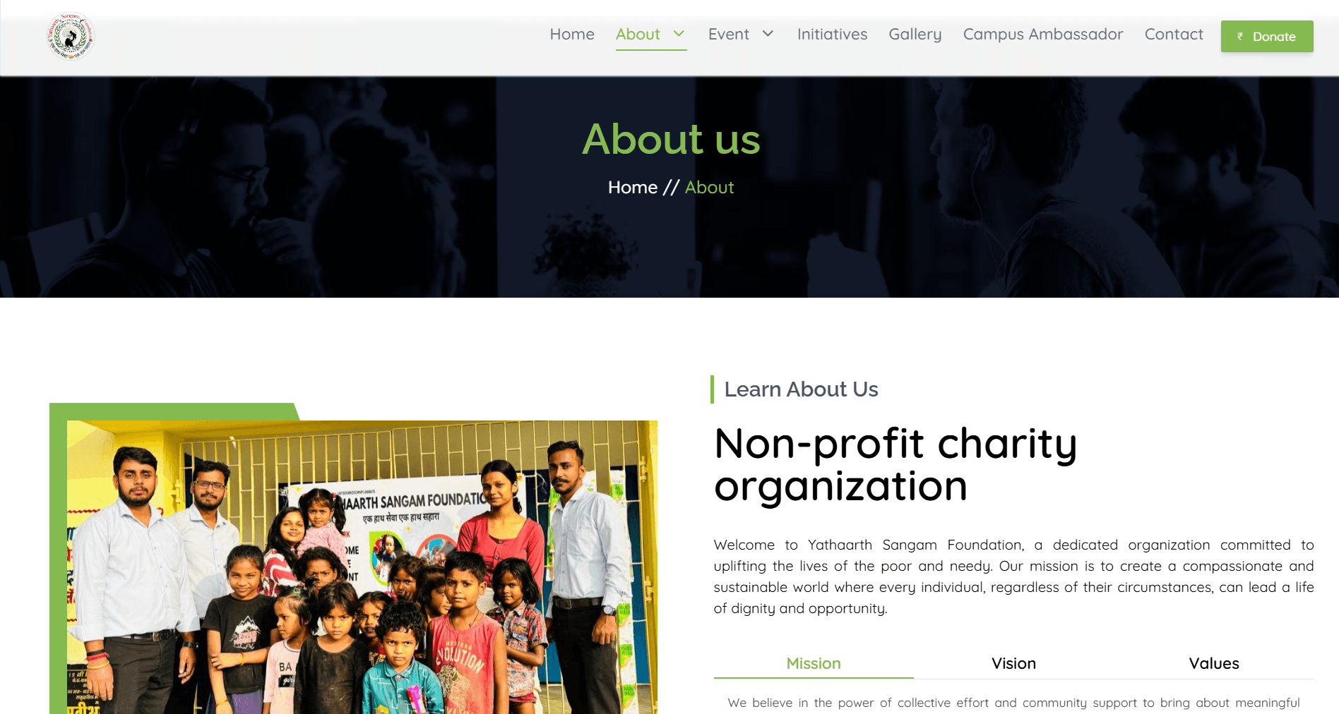 Yathaarth Sangam Foundation Website image 3
